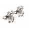 Silver Leaping Frog Inlaid Crystals Cufflinks1.jpg